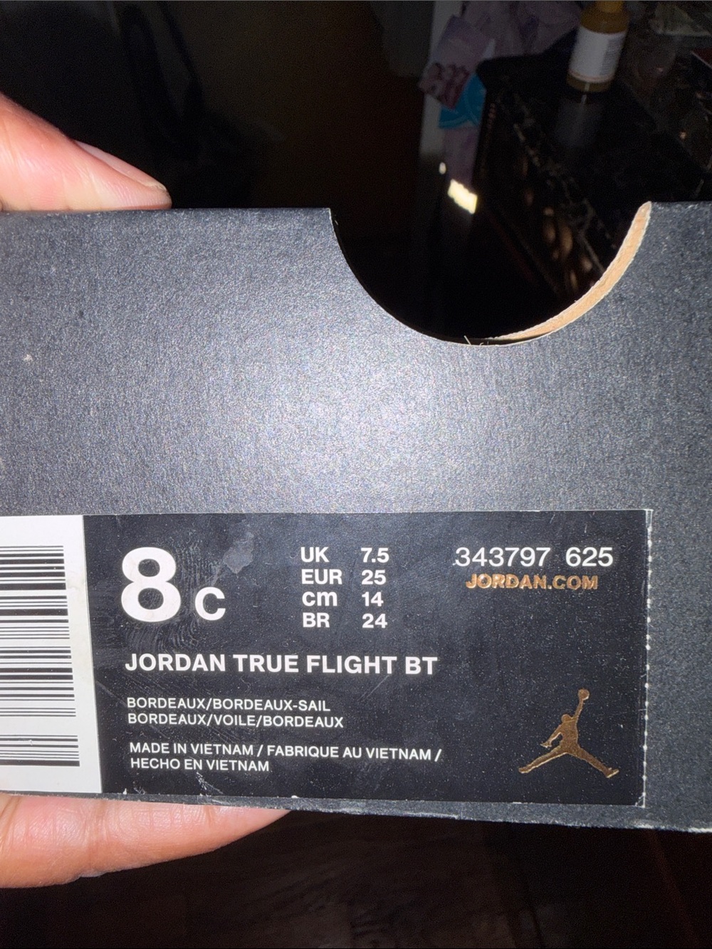 Jordan Kids Sneakers Bordeaux/White